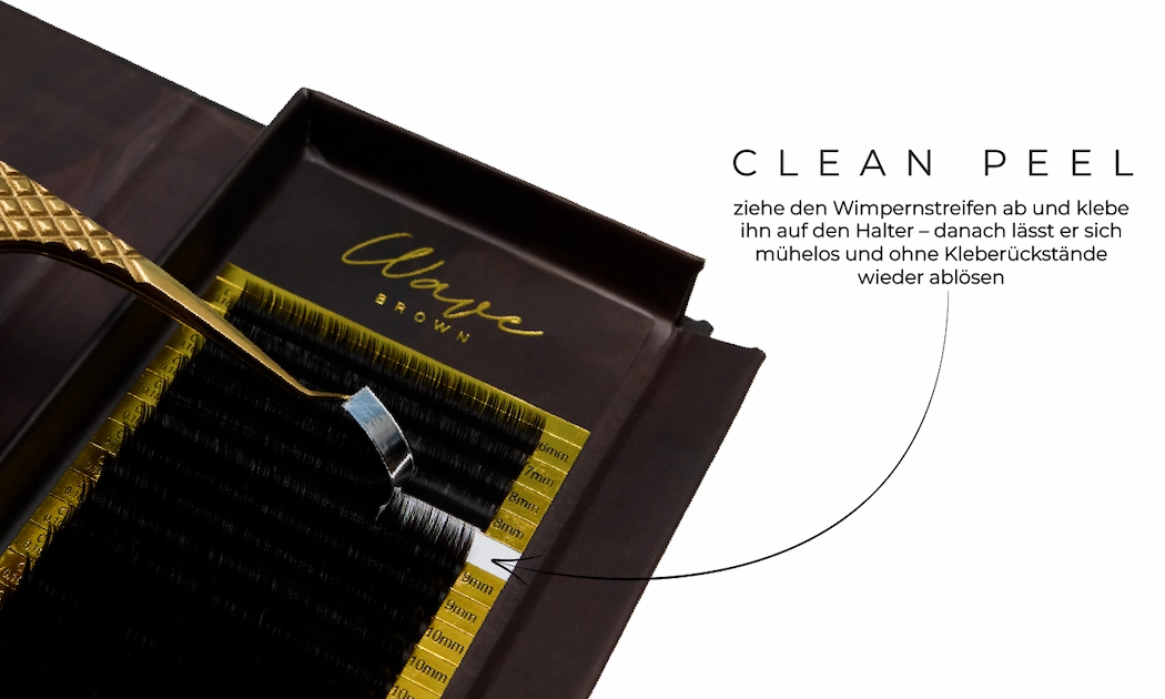 Wimpern Wave Brown EXTRA LONG mini - DEEP BROWN deep_brown_lashes_clean_peel_DE