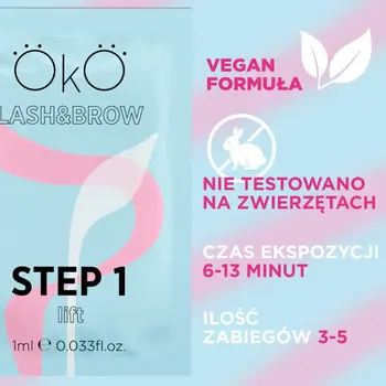 Laminierungslösung für Wimpern & Augenbrauen STEP 1 LIFT, Box mit 5 Sachets