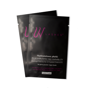 Hydrogel-Augenpads für UV-Wimpernverlängerung auf den oberen Augenlidern
