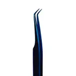 Saphirblau pinzette 45° + Etui 2