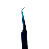 Saphirblau pinzette 45° + Etui 3