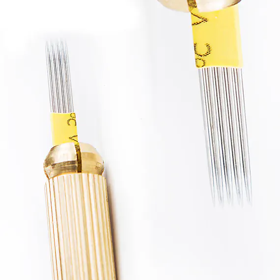 Blades / Nadeln für Shading und Microblading, Gold 9M1