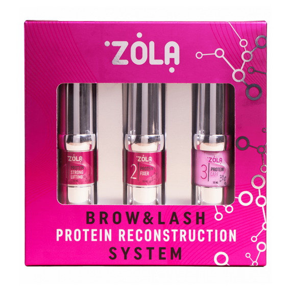 ZOLA LAMINATION PROTEIN Pink – Set zur Augenbrauen- und Wimpernlaminierung