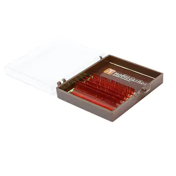 Orangefarbene Mini-Wimpern