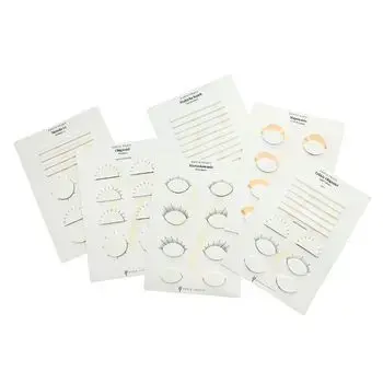 Übungsblätter für Wimpernverlängerung