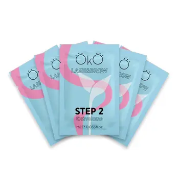 Lotion für Wimpern- und Augenbrauenlaminierung STEP 2 FIX&VOLUME, Box mit 5 Sachets