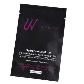Hydrogel-Augenpads für UV-Wimpernverlängerung auf den oberen Augenlidern