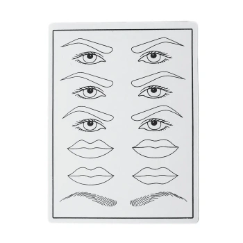 Übungshaut für Augenbrauen, Augen und Lippen
