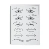 Übungshaut für Augenbrauen, Augen und Lippen