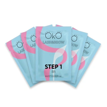Laminierungslösung für Wimpern & Augenbrauen STEP 1 LIFT, Box mit 5 Sachets OKO