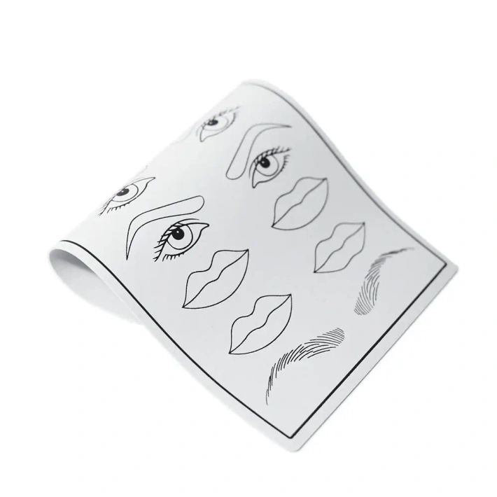 Übungshaut für Augenbrauen, Augen und Lippen